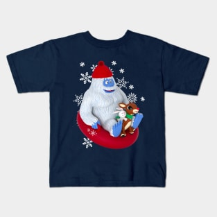 BUMBLE & RUDOLPH Snow Tubing Kids T-Shirt